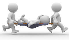 Stock Folio Guy on Stretcher